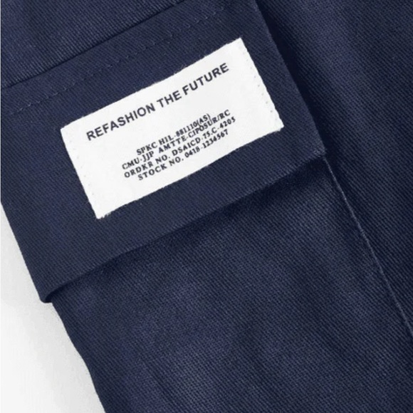 REFASHION THE FUTURE FOLD OVER WAIST Y2K STRAIGHT LEG PANTS.  New without tag. - Picture 9 of 15